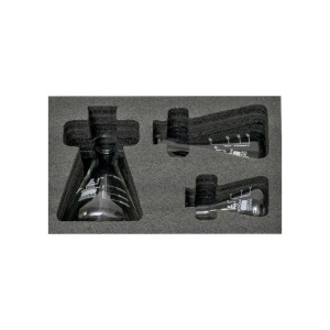 Set 3 baloane Erlenmeyer cu spumă de protecție – 100/250/500 ml