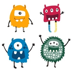 Set 4 stickere monster pentru decorarea camerei copiilor (3+ ani), pereți, ferestre, mobilier - Img 2