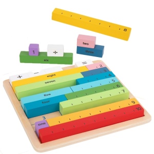 Tablă matematică din lemn Învățăm să numărăm și să calculăm - Img 4
