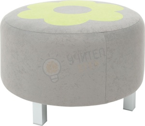 Taburet rotund gri-verde
