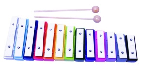 Xilofon cu 13 plăcuțe individuale
