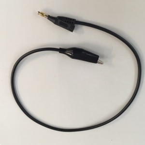 Cablu de conectare cu conector banană și clemă 50 cm