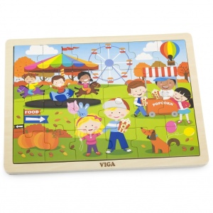 Cele patru anotimpuri Toamnă - puzzle din lemn - Img 2
