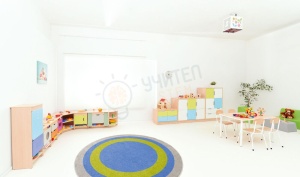 Covor rotund, tricolor, diametru 2 m - Img 2