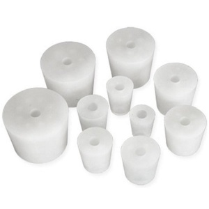 Dop de cauciuc siliconic cu 1 orificiu 5buc NO15 (18x15x24mm)