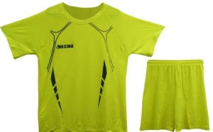 Echipament fotbal/ volei/ handbal, tricou cu pantaloni scurți - verde neon