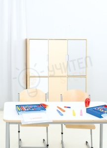 Extensie M cu 2 compartimente și raft Quadro, alb / arțar - Img 5