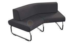 Modul Legva 45 grade cu spătar exterior, grafit