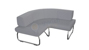 Modul Legva 90 grade cu spătar exterior, gri