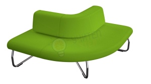 Modul Legva 90 grade cu spătar interior, verde