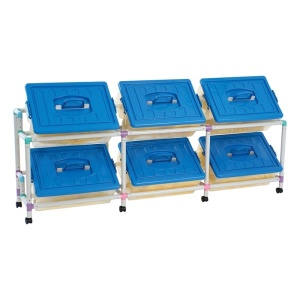 Organizator cu 6 cutii de depozitare - sistem modular