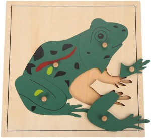 Puzzle din lemn cu animale - broasca - Img 4