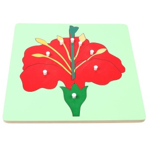 Puzzle din lemn cu o floare