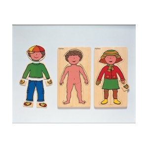 Recunoașterea corpului Fată - puzzle din lemn