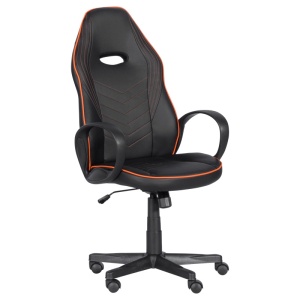 Scaun gaming Carmen 7530 - negru - portocaliu