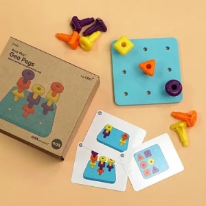 Set educațional Busy Play Geo Pegs - Img 3