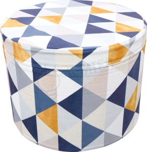 Taburet - motiv triunghiuri, diametru 40 cm