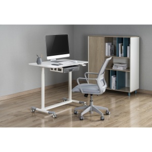 Birou Adler 9.5 cu înălțime reglabilă, alb, RFG - Img 4