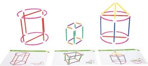 Constructor pentru figuri geometrice cu fișe de lucru 350 piese - Img 3