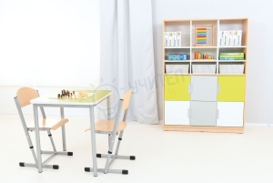 Extensie M cu 2 compartimente și raft Quadro, alb / arțar - Img 2