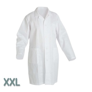 Halat de laborator de protecție – alb XXL, bumbac 100%
