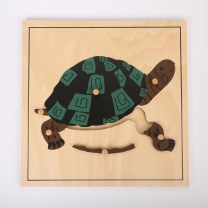Puzzle din lemn cu animale - broască țestoasă - Img 2