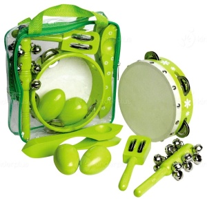 Set de instrumente muzicale verde