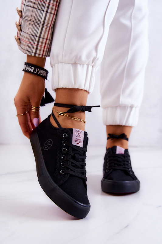 Дамски кецове Cross Jeans JJ2R4049C SH18989 - черни