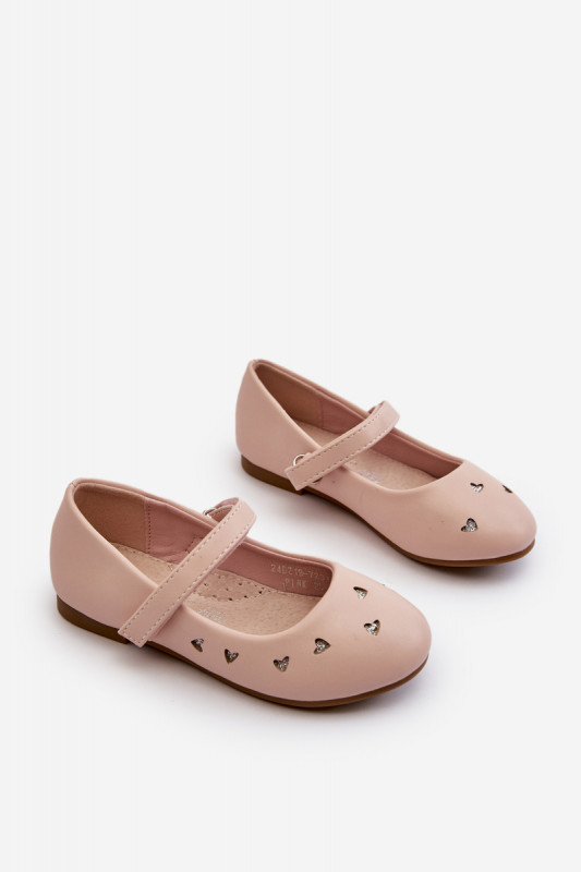 Балеринки със сърца Danaella SH30828 - розови