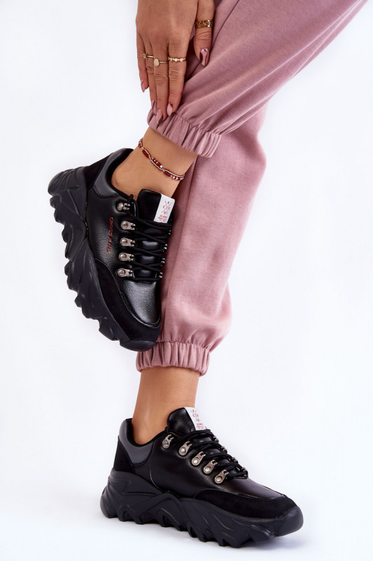 Кецове с платформа Cross Jeans KK2R4073C SH22739 - черни