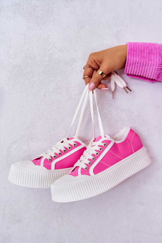 Кецове с платформа Mischa SH18523 - цикламени