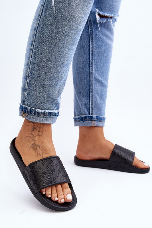 Дамски чехли Cross Jeans FF2R4153C SH29230 - черни