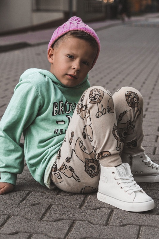 Детски кецове с платформа Big Star KK374227 SH22187 - бели