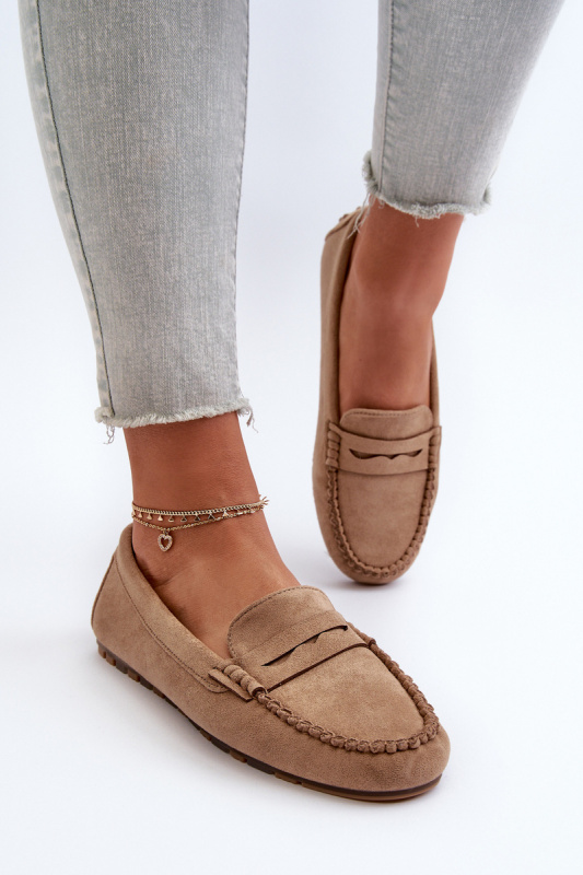 Класически мокасини Glimris SH30792 - бежови