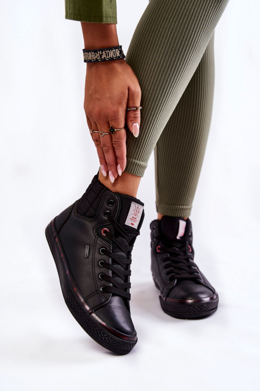 Дамски високи кецове Cross Jeans KK2R4058C SH22171 - черни