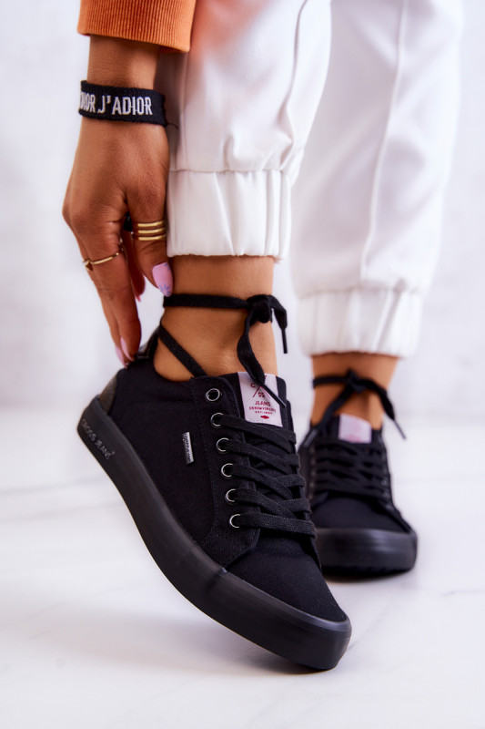 Дамски кецове Cross Jeans JJ2R4039C SH19104 - черни
