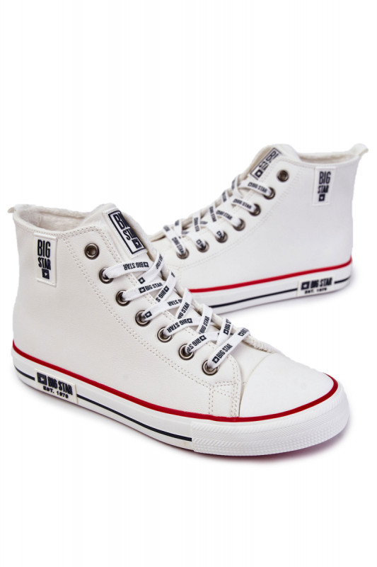 Мъжки класически кецове Big Star KK174345 SH22318 - бели