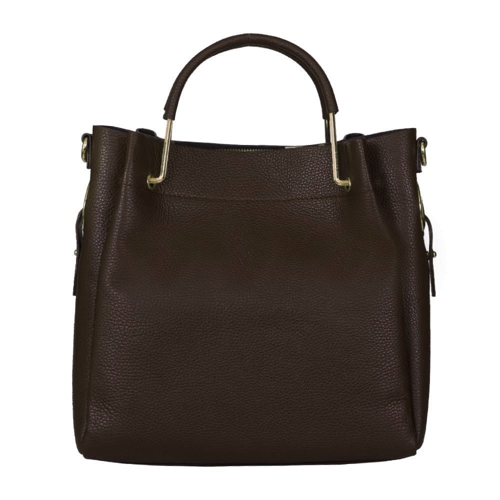 Geanta dama din piele naturala Fabiana maro inchis