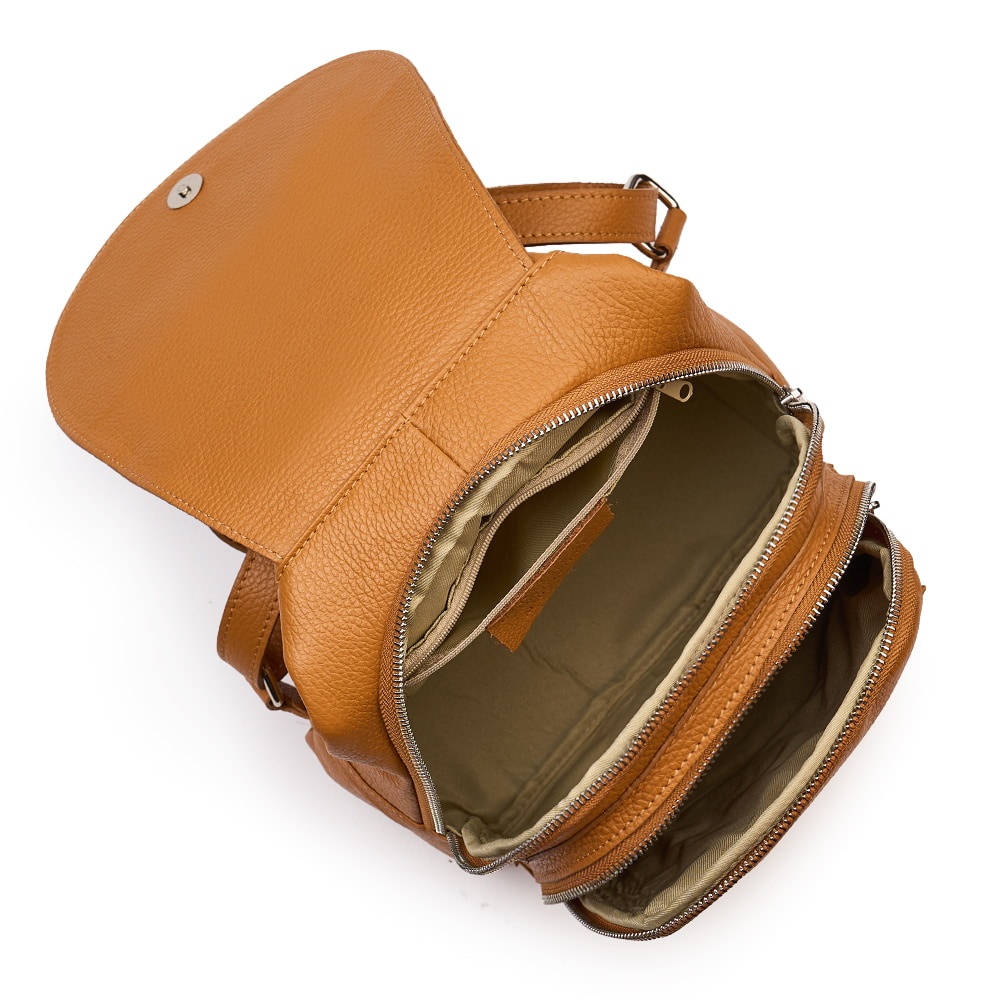 Rucsac din piele naturala Dante coniac