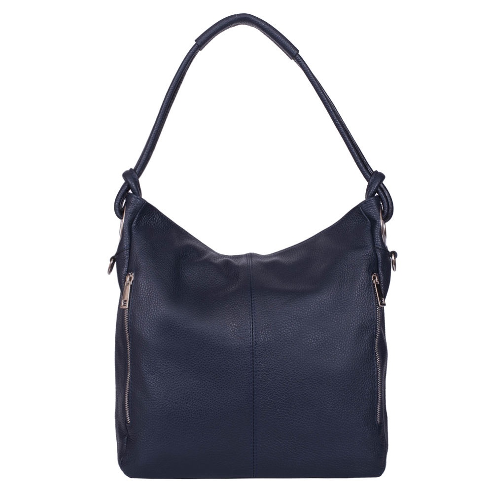 Geanta dama din piele naturala Mia bleumarin - 3 | YEO