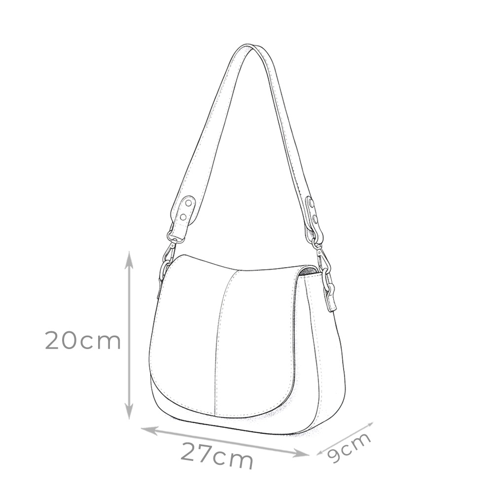 Geanta din piele naturala Roberta portocalie - imagine 5