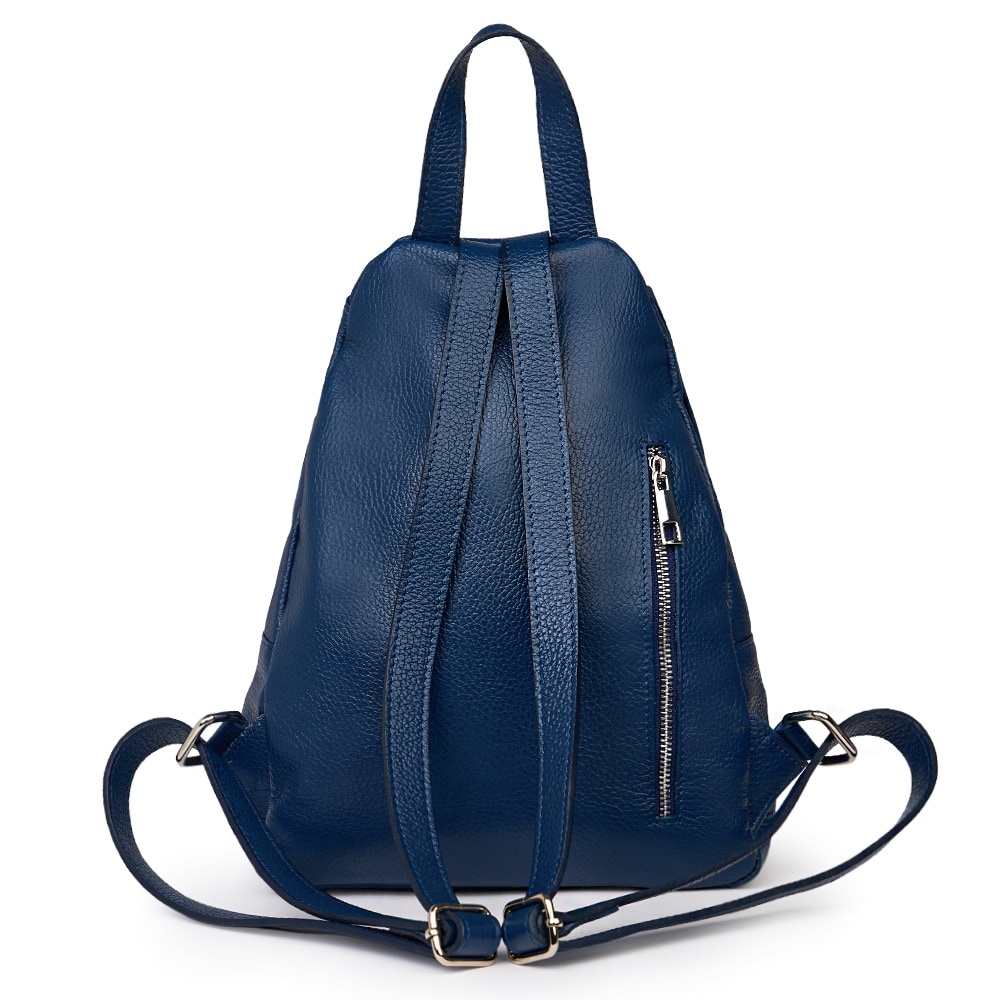 Rucsac din piele naturala Dante bleumarin