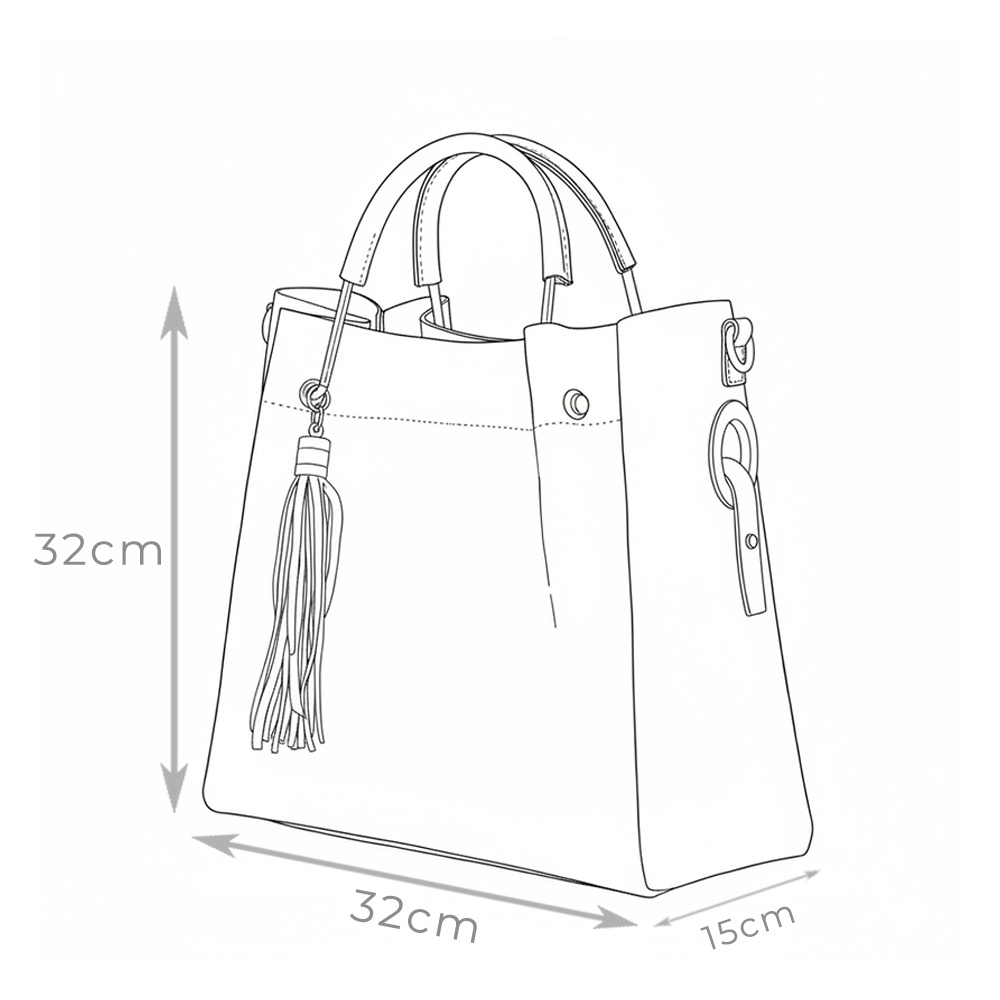 Geanta dama din piele naturala Fabiana cu model floral FF2 - imagine 5