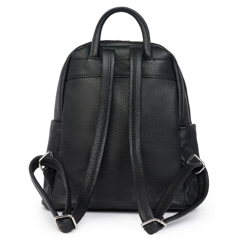 Rucsac din piele naturala Vicenzo negru - 2 | YEO