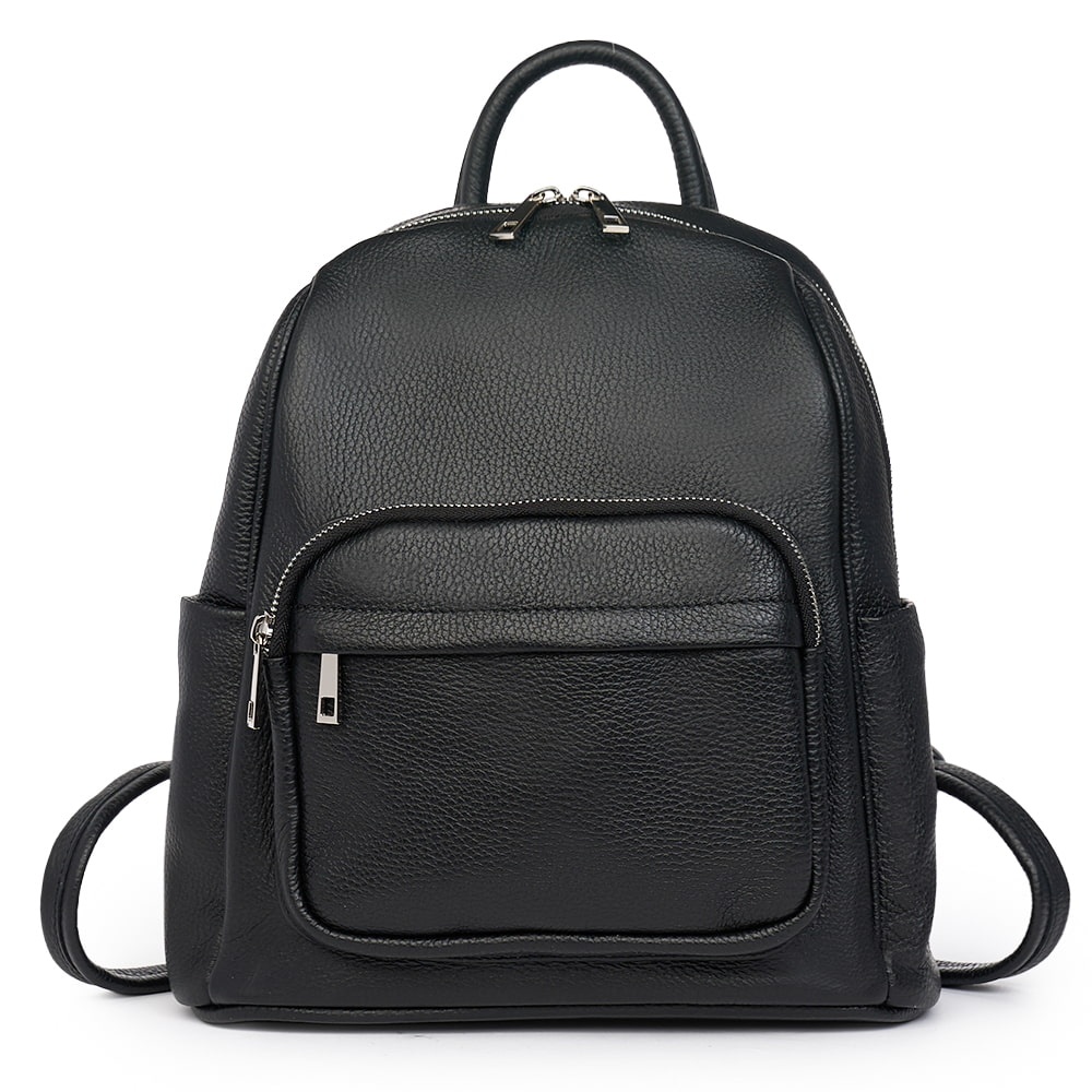 Rucsac din piele naturala Vicenzo negru - 1 | YEO
