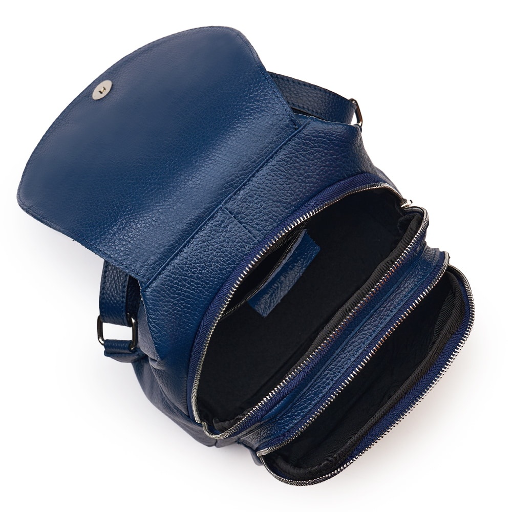 Rucsac din piele naturala Dante bleumarin