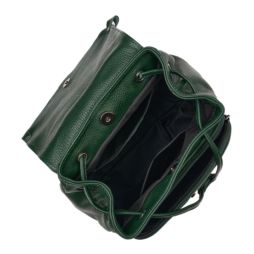 Rucsac piele naturala Jimmy verde inchis - 3 | YEO