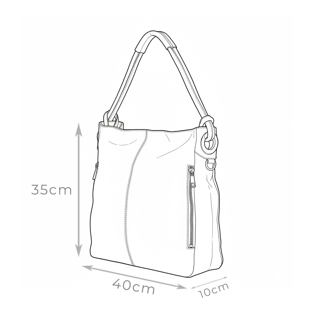 Geanta dama din piele naturala Mia gri inchis - imagine 5