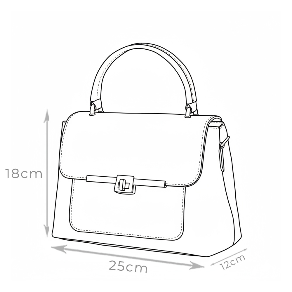 Poseta din piele naturala Sierra portocalie - imagine 5