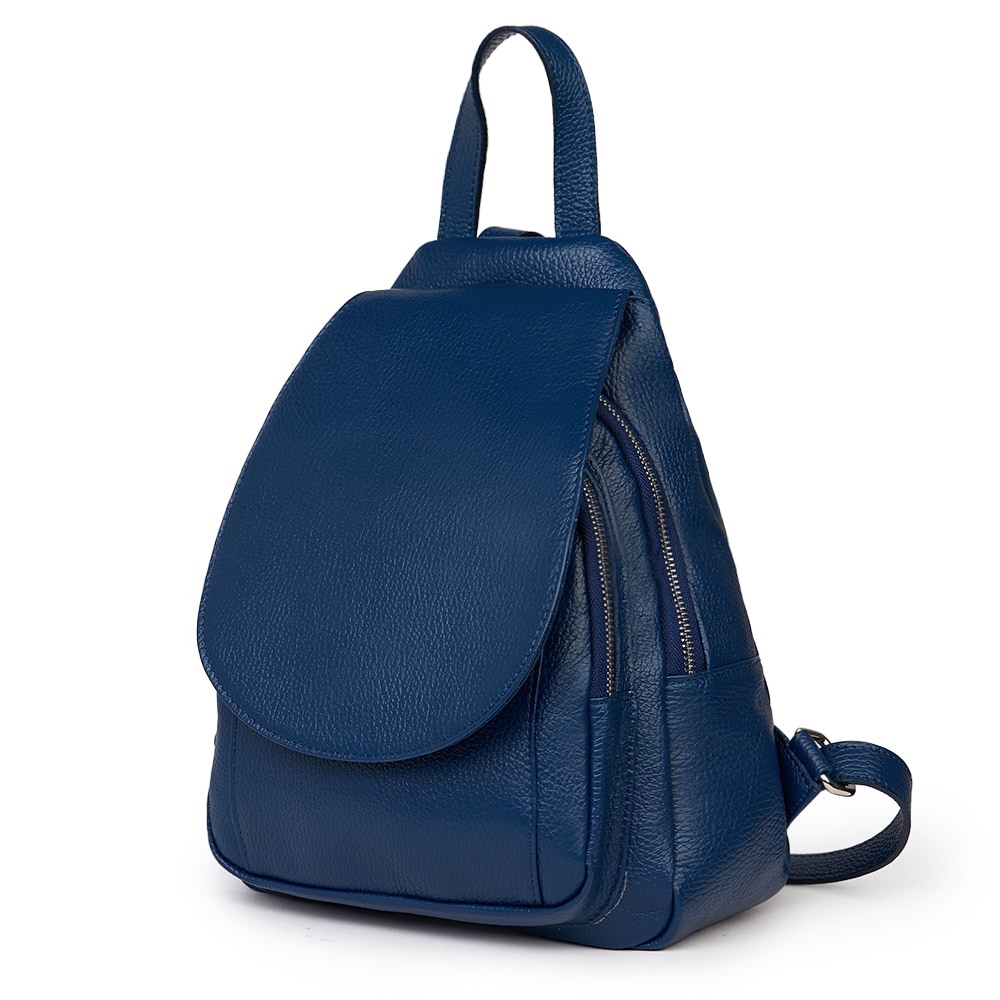 Rucsac din piele naturala Dante bleumarin